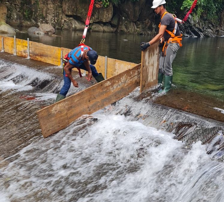 Captage de  De l’usine de la Digue : Travaux de réhabilitation du captage
