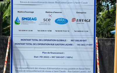 Papaye Saint-Claude  : Réhabilitation de l’usine de Production d’Eau Potable.