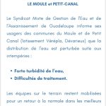 Communiqué :  Le Moule et Petit-Canal