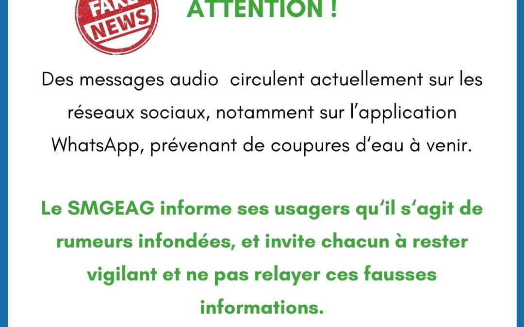Communiqué pratique : ALERTE FAKE NEWS !