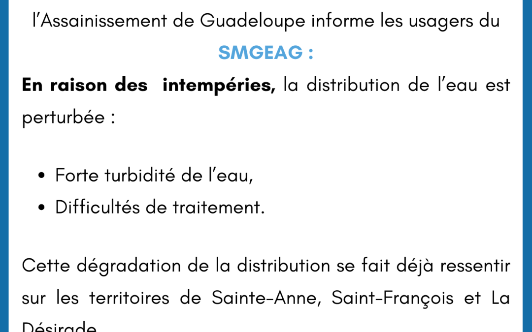 Communiqué intempéries