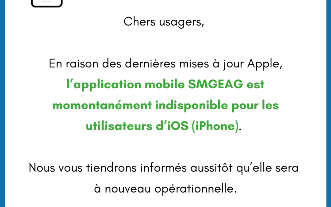Application mobile SMGEAG