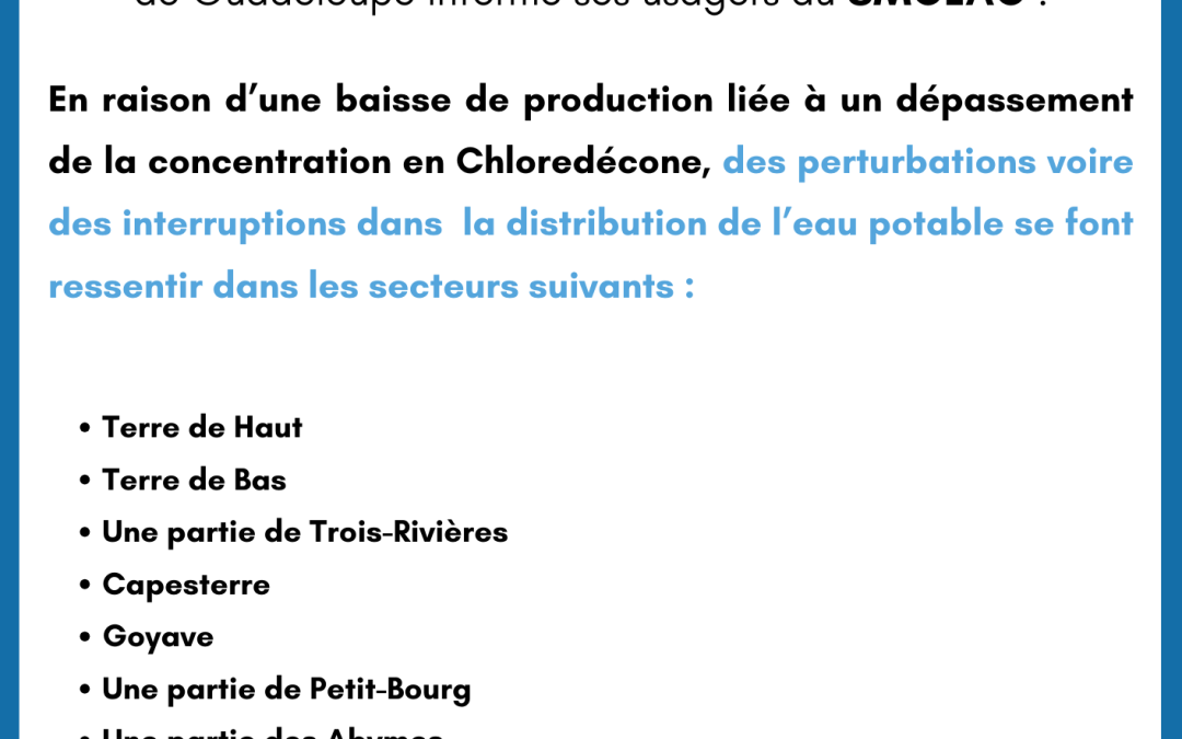 Communiqué : Baisse de production