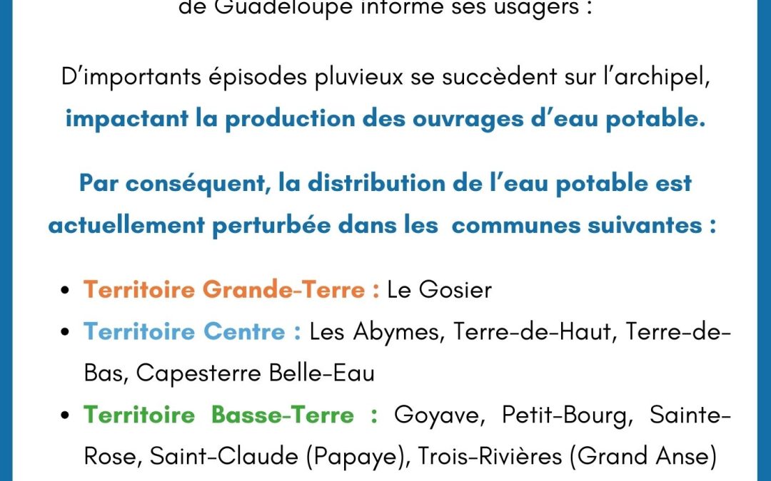 Communiqué : Perturbations dans la distribution – Point de situation