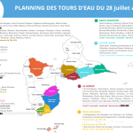 Planning des tours d’eau du 28 Juillet au 2 aout