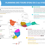Planning des tours d’eau du 3 au 9 novembre