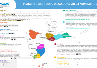 Planning des tours d’eau du 17 au 23 Novembre