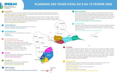 Planning des tours d&rsquo;eau du 9 au 15 février 2026