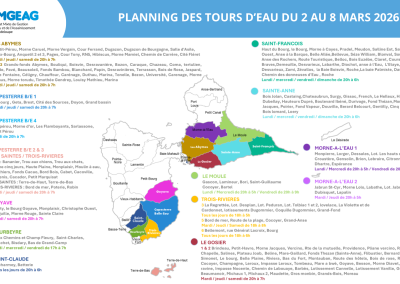 Planning des Tours d’eau du 02 au 08 mars 2026