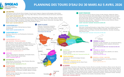 Planning des tours d&rsquo;Eau du 30/03/26 au 05/04/26