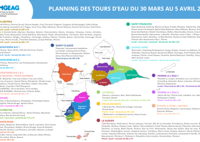 Planning des tours d’Eau du 30/03/26 au 05/04/26