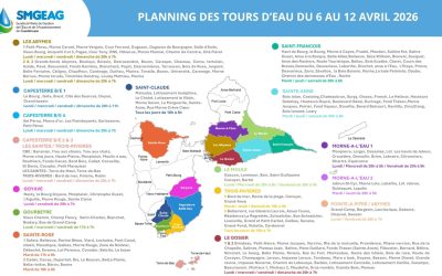 Planning des tours d&rsquo;eau du 6 au 12 avril 2026