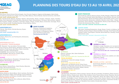 Planning des Tours d&rsquo;Eau du 13/04/2026 au 19/04/2026