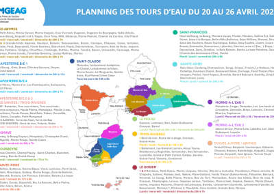 Planning des tours d&rsquo;eau du 20 au 26 avril 2026