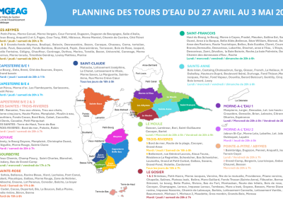 Planning des Tours d&rsquo;Eau du 27/04/26 au 03/05/26