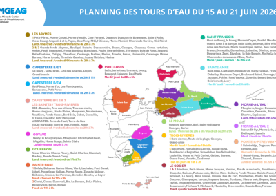 Planning des tours d’eau du 15 au 21 juin 2026