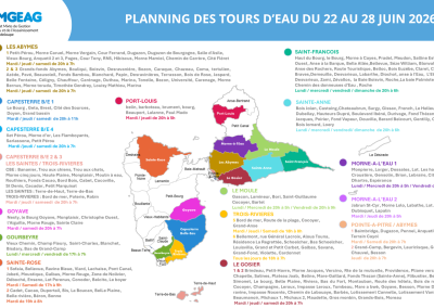 Planning des tours d’eau du 22 au 28 juin