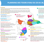 Planning des tours d&rsquo;eau du 20 au 26 juillet