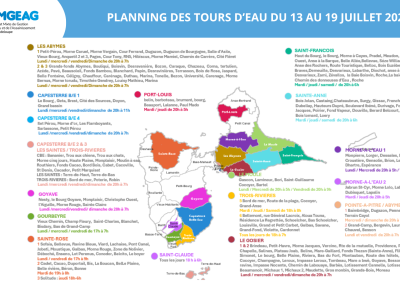 Planning des tours d&rsquo;eau du 13 au 19 juillet 2026