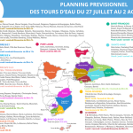 Planning des tours d&rsquo;eau du 27 juillet au 2 aout